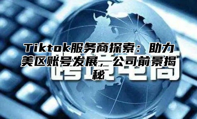 Tiktok服务商探索：助力美区账号发展，公司前景揭秘