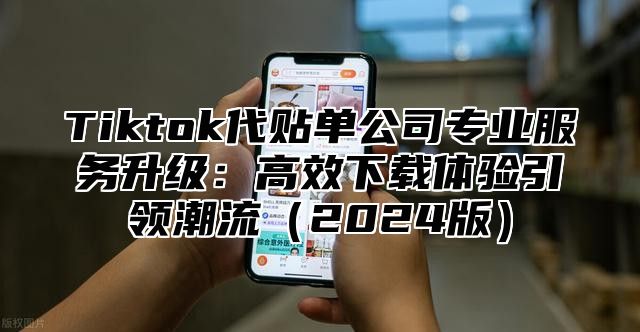 Tiktok代贴单公司专业服务升级：高效下载体验引领潮流2025版