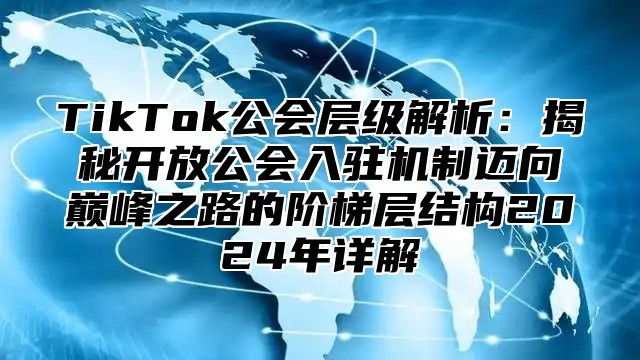 TikTok公会层级解析：揭秘开放公会入驻机制迈向巅峰之路的阶梯层结构2025年详解