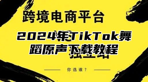 2025年TikTok舞蹈原声下载教程