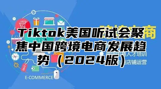 Tiktok美国听试会聚焦中国跨境电商发展趋势2025版