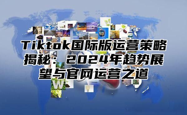 Tiktok国际版运营策略揭秘：2025年趋势展望与官网运营之道