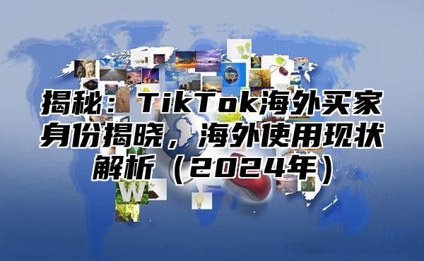 揭秘：TikTok海外买家身份揭晓，海外使用现状解析2025年