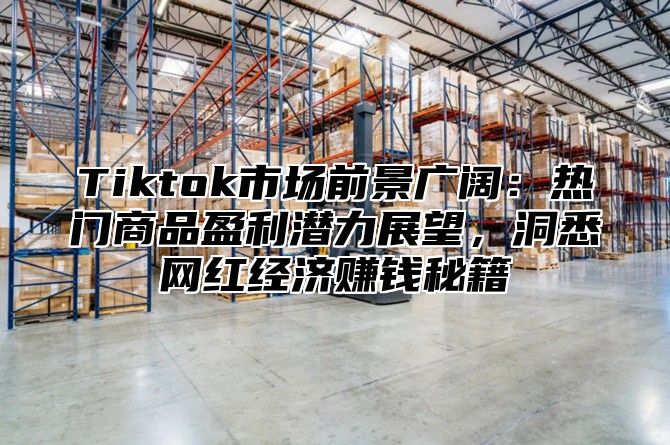 Tiktok市场前景广阔：热门商品盈利潜力展望，洞悉网红经济赚钱秘籍