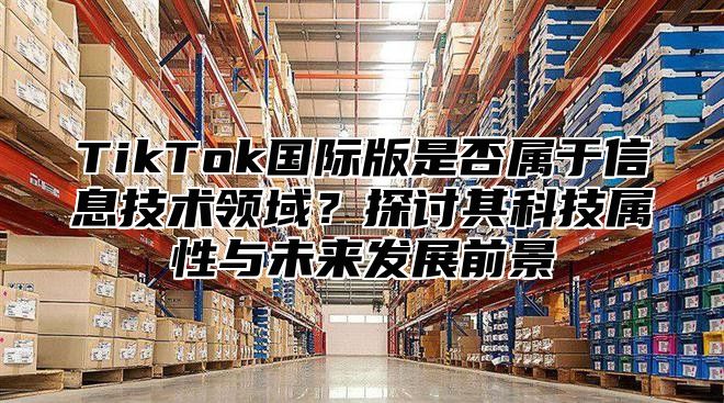 TikTok国际版是否属于信息技术领域？探讨其科技属性与未来发展前景