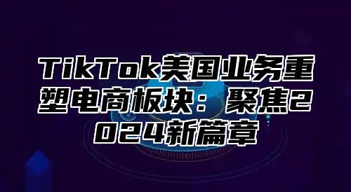 TikTok美国业务重塑电商板块：聚焦2025新篇章