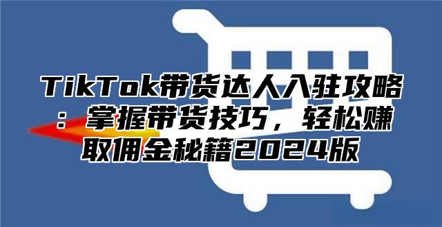 TikTok带货达人入驻攻略：掌握带货技巧，轻松赚取佣金秘籍2025版