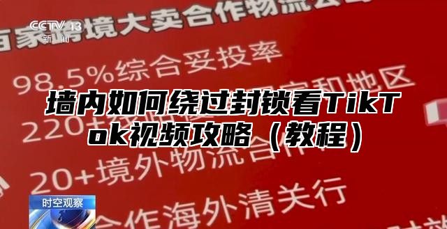 墙内如何绕过封锁看TikTok视频攻略教程