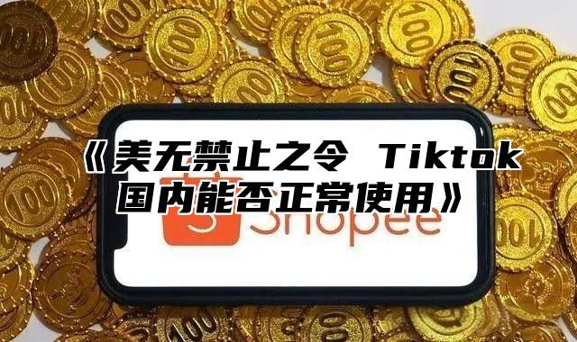 美无禁止之令Tiktok国内能否正常使用