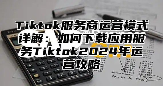 Tiktok服务商运营模式详解：如何下载应用服务Tiktok2025年运营攻略
