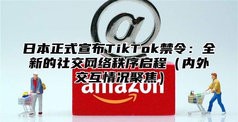 日本正式宣布TikTok禁令：全新的社交网络秩序启程内外交互情况聚焦