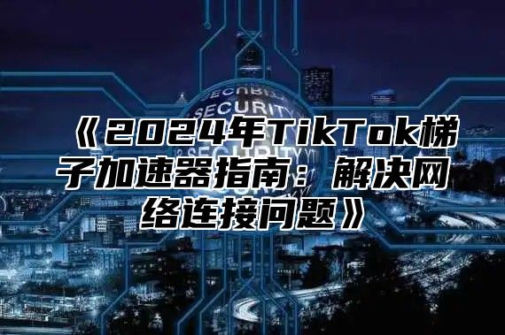 2025年TikTok梯子加速器指南：解决网络连接问题
