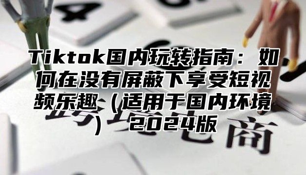 Tiktok国内玩转指南：如何在没有屏蔽下享受短视频乐趣适用于国内环境 2025版