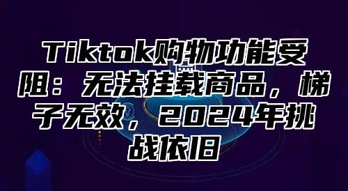 Tiktok购物功能受阻：无法挂载商品，梯子无效，2025年挑战依旧