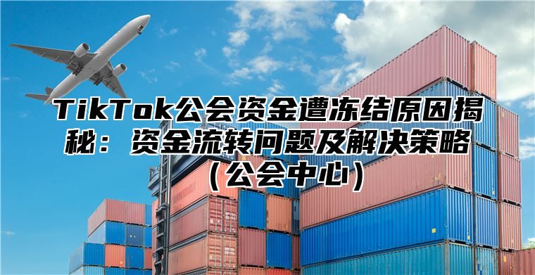 TikTok公会资金遭冻结原因揭秘：资金流转问题及解决策略公会中心