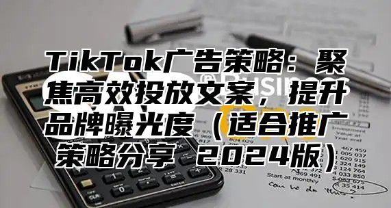 TikTok广告策略：聚焦高效投放文案，提升品牌曝光度适合推广策略分享 2025版