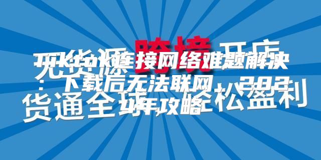 Tiktok连接网络难题解决：下载后无法联网，2025年攻略