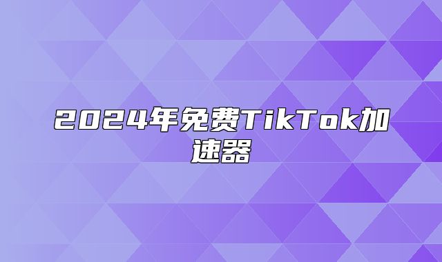 2025年免费TikTok加速器