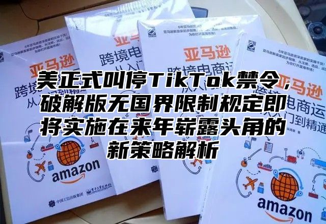 美正式叫停TikTok禁令，破解版无国界限制规定即将实施在来年崭露头角的新策略解析