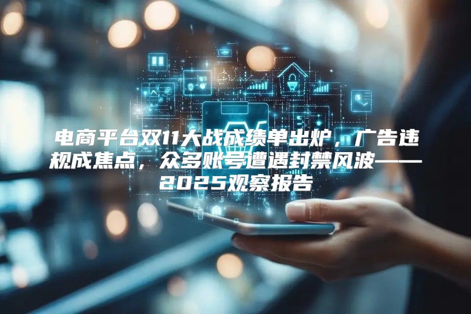 电商平台双11大战成绩单出炉，广告违规成焦点，众多账号遭遇封禁风波——2025观察报告