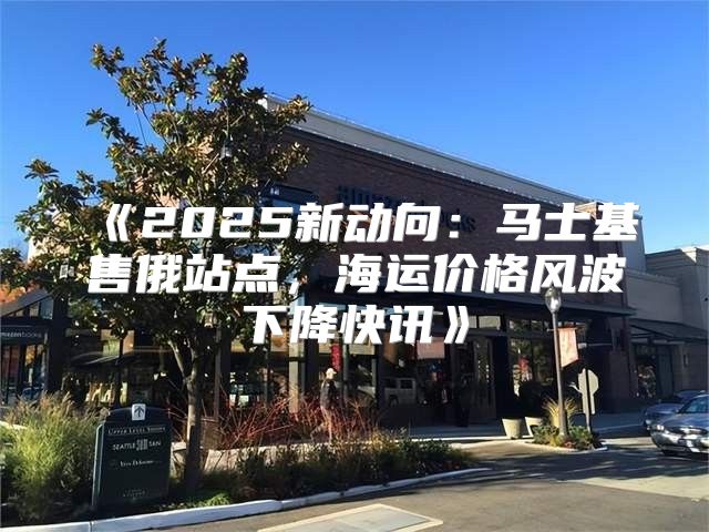 2025新动向：马士基售俄站点，海运价格风波下降快讯