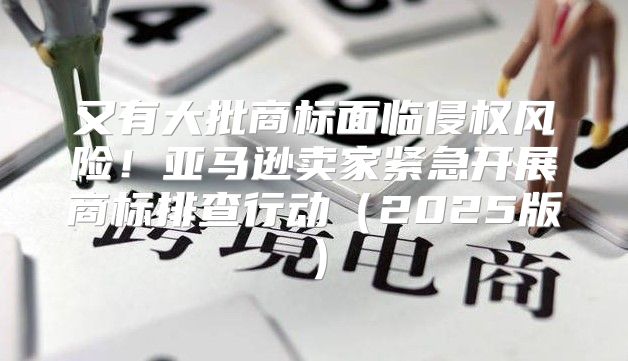 又有大批商标面临侵权风险！亚马逊卖家紧急开展商标排查行动2025版