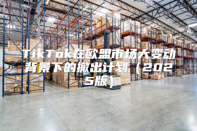 TikTok在欧盟市场大变动背景下的撤出计划2025版