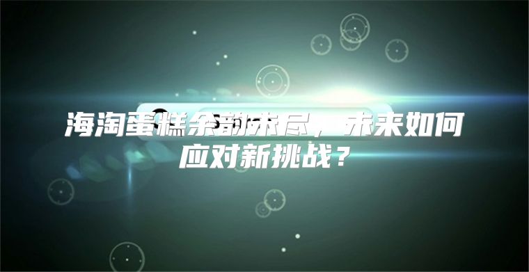 海淘蛋糕余韵未尽，未来如何应对新挑战？