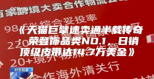 天猫巨擘速卖通半载传奇：荣登饰品类NO.1，日销顶级皮带达14.7万美金