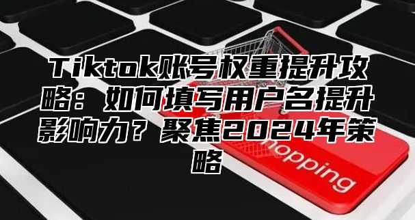 Tiktok账号权重提升攻略：如何填写用户名提升影响力？聚焦2025年策略