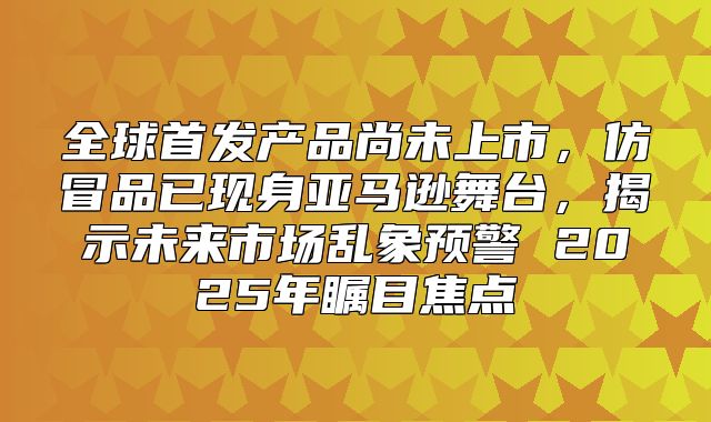 全球首发产品尚未上市，仿冒品已现身亚马逊舞台，揭示未来市场乱象预警 2025年瞩目焦点