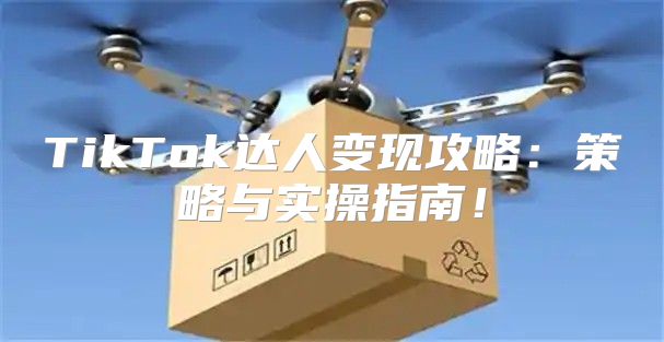 TikTok达人变现攻略：策略与实操指南！