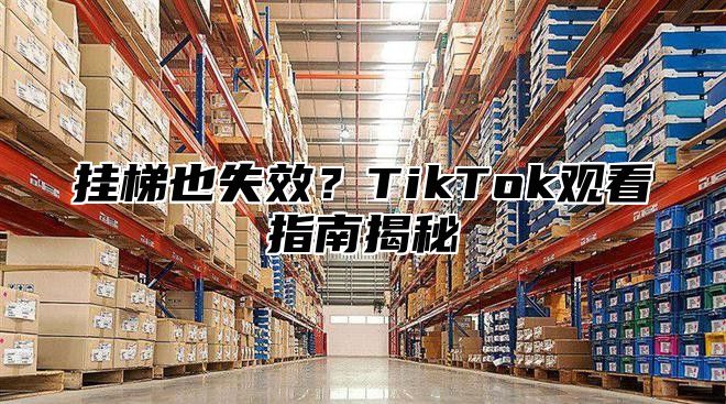 挂梯也失效？TikTok观看指南揭秘