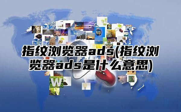 指纹浏览器ads(指纹浏览器ads是什么意思)