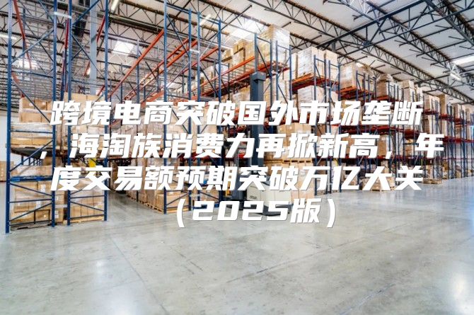 跨境电商突破国外市场垄断，海淘族消费力再掀新高，年度交易额预期突破万亿大关2025版