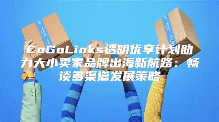 CoGoLinks透明优享计划助力大小卖家品牌出海新航路：畅谈多渠道发展策略