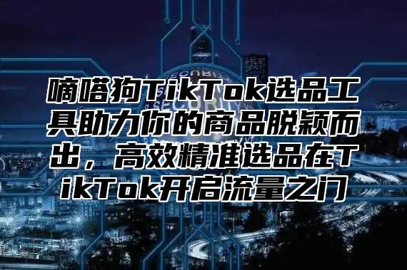 嘀嗒狗TikTok选品工具助力你的商品脱颖而出，高效精准选品在TikTok开启流量之门
