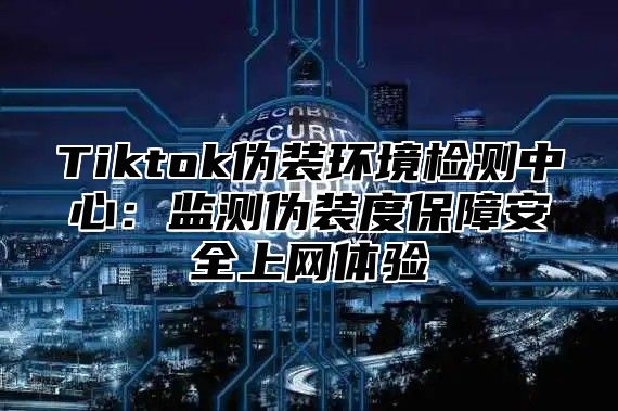 Tiktok伪装环境检测中心：监测伪装度保障安全上网体验