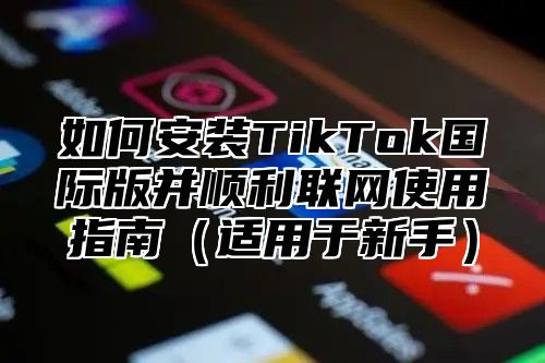 如何安装TikTok国际版并顺利联网使用指南适用于新手
