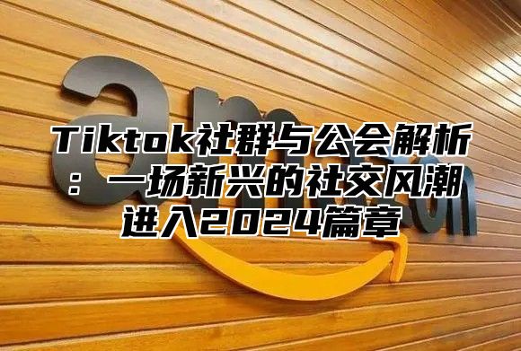 Tiktok社群与公会解析：一场新兴的社交风潮进入2025篇章
