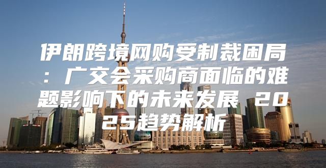 伊朗跨境网购受制裁困局：广交会采购商面临的难题影响下的未来发展 2025趋势解析