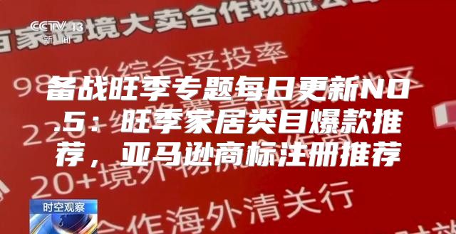 备战旺季专题每日更新NO.5：旺季家居类目爆款推荐，亚马逊商标注册推荐