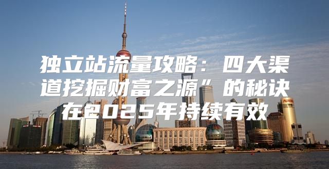 独立站流量攻略：四大渠道挖掘财富之源”的秘诀在2025年持续有效