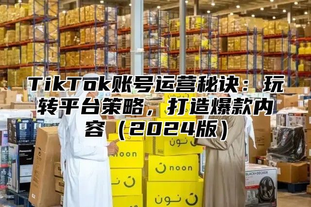 TikTok账号运营秘诀：玩转平台策略，打造爆款内容2025版