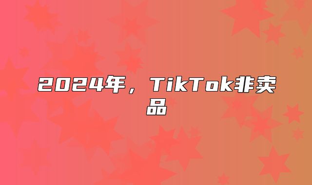 2025年，TikTok非卖品