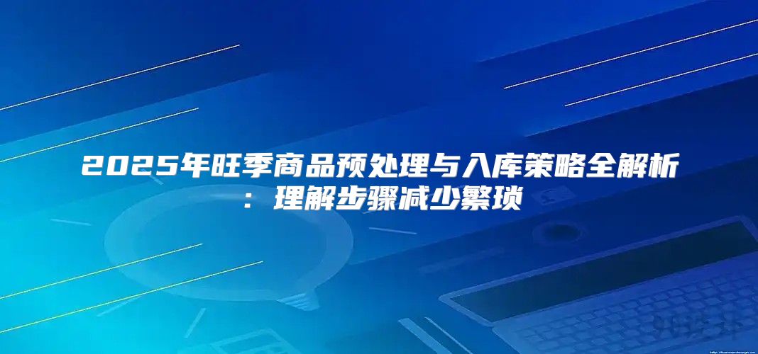 2025年旺季商品预处理与入库策略全解析：理解步骤减少繁琐