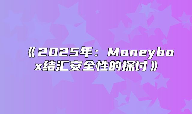 2025年：Moneybox结汇安全性的探讨
