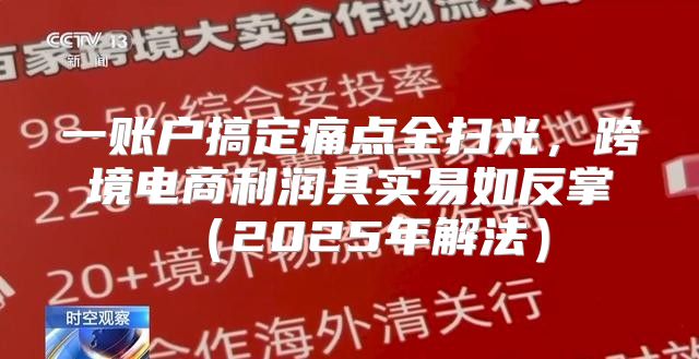 一账户搞定痛点全扫光，跨境电商利润其实易如反掌2025年解法