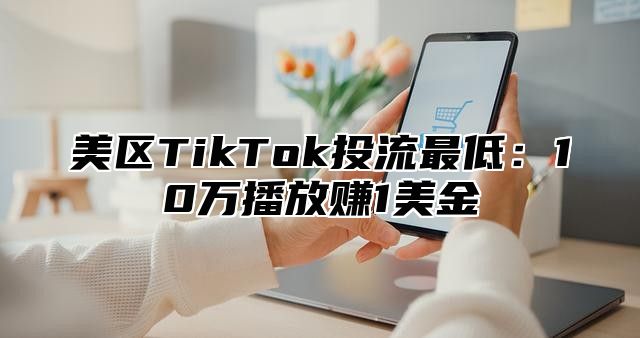 美区TikTok投流最低：10万播放赚1美金