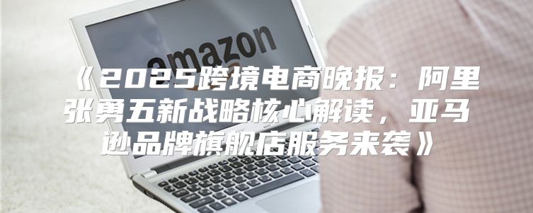 2025跨境电商晚报：阿里张勇五新战略核心解读，亚马逊品牌旗舰店服务来袭